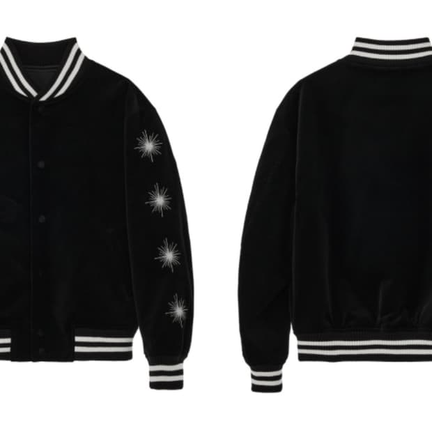 [L] STU 벨벳 바시티 자켓 블루종