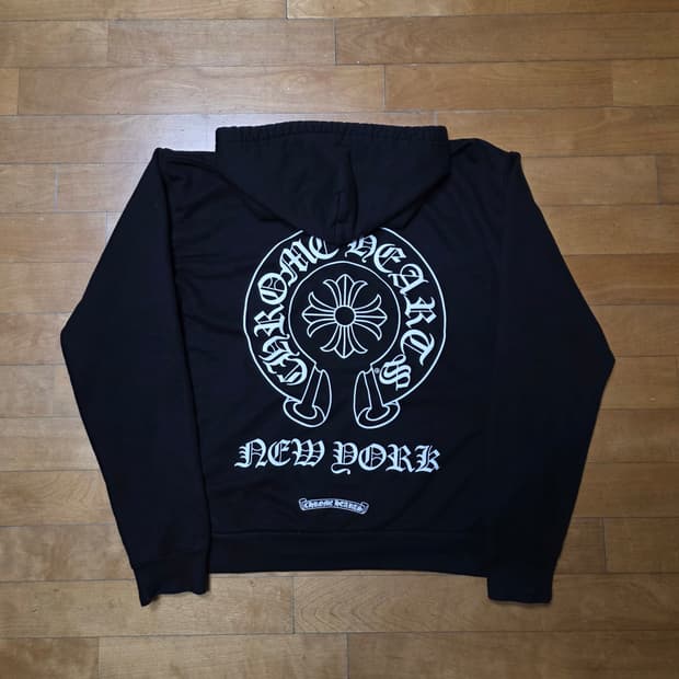 [새상품급]크롬하츠 홀스슈 뉴욕 후드티 블랙