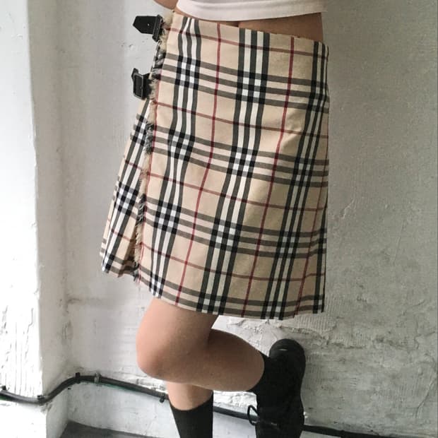 Burberry 버버리 런던 노바체크 버클 미니 스커트