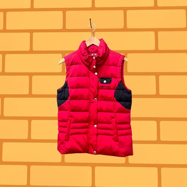 아디다스 클라이마스톰 레드 다운 패딩 베스트 (M)