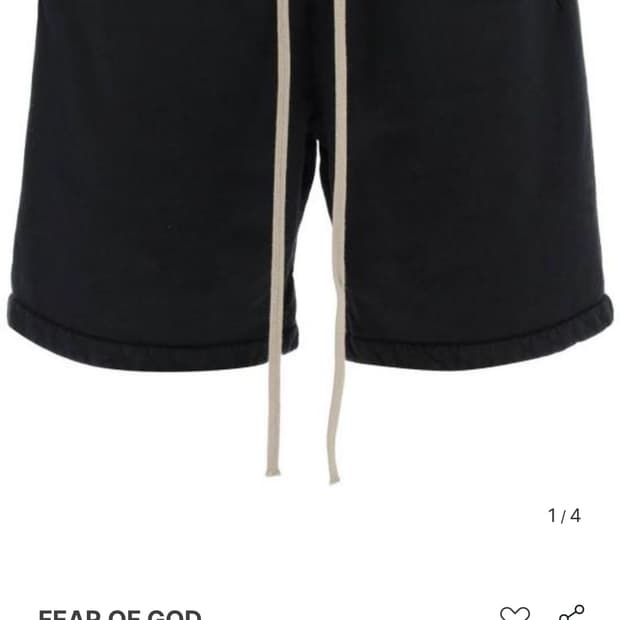 피어오브갓 7th 릴렉스 스웻 쇼츠 반바지