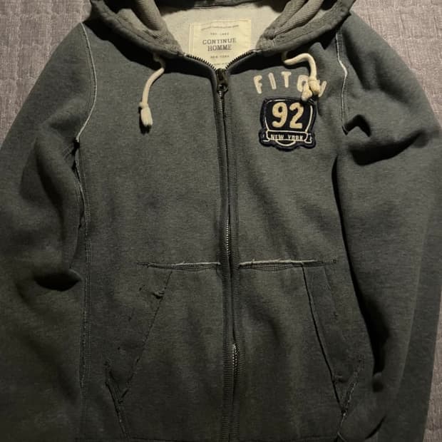 아베크롬비 그레이 후드집업