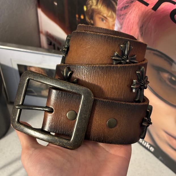 빈티지 레더 벨트