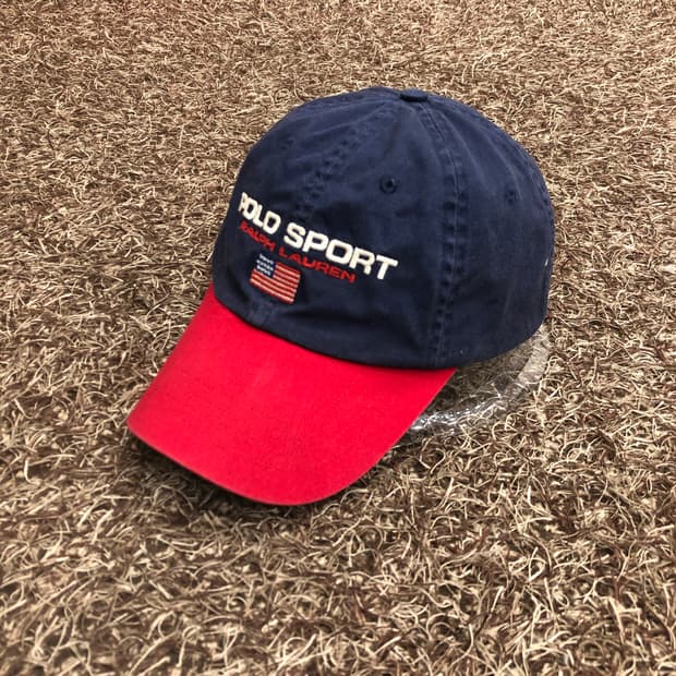 폴로 랄프로렌 스포츠 성조기 포니 배색 볼캡