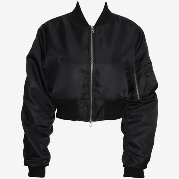 덕다이브 크롭 블루종 봄버 자켓