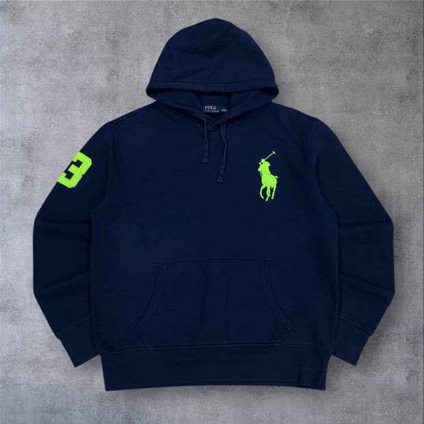 폴로 랄프 로렌 네이비 컬러 빅포니 후드티