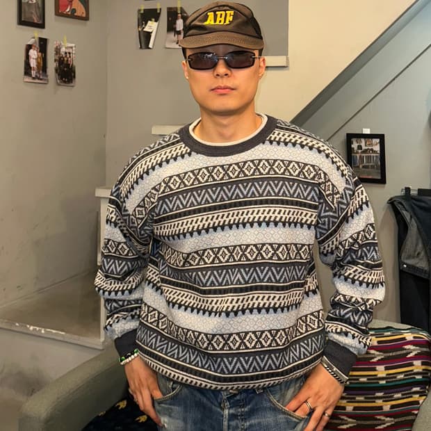 90’s Gianni Valentino ethnic wool knit