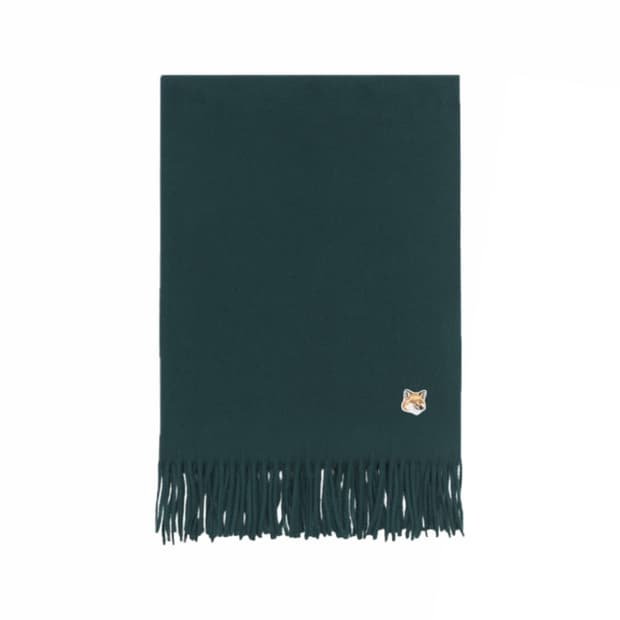 메종키츠네 폭스헤드 머플러 딥그린