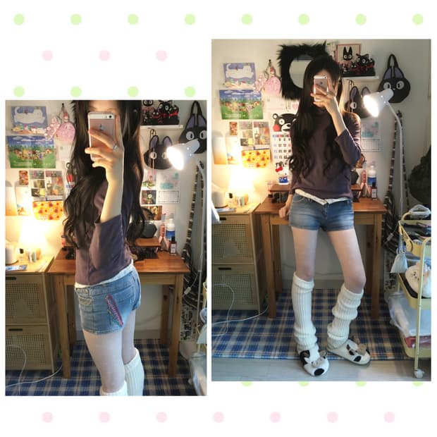 VINTAGE FLOWER LINING LOW-RISE DENIM SHO