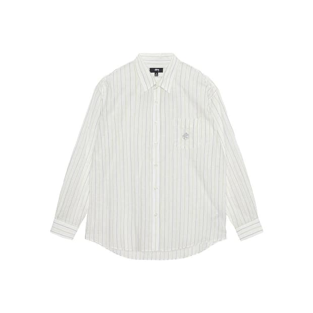 Stussy cotton linen stripe shirt L사이즈