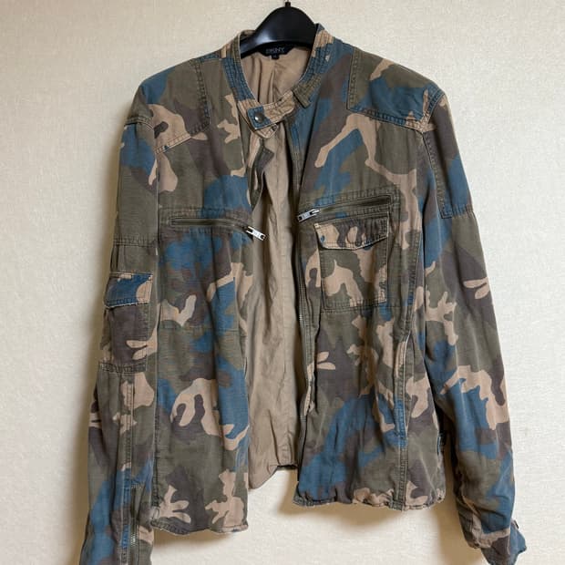 00s Dkny 카모 라이더자켓