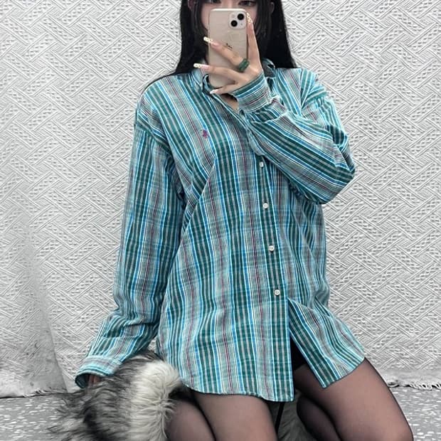 폴로 랄프로렌 컨트리 레트로 빈티지 민트맛 셔츠 M C09942