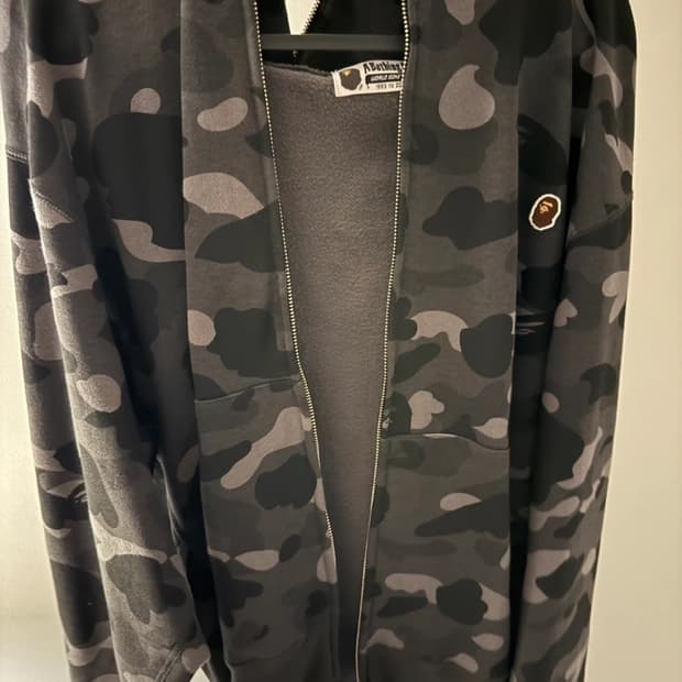 베이프 카모 후드집업