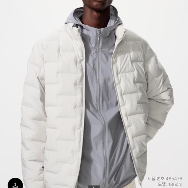 유니클로 PUFFTECH재킷(논퀼팅) 01 OFF WHITE