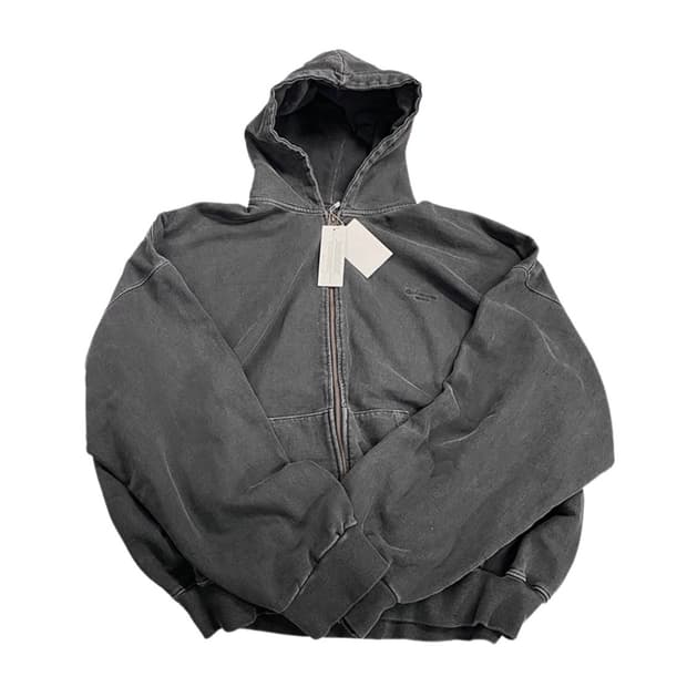 언더마이카 퍼킹 로고 플레이 오바사이즈드 후드집업