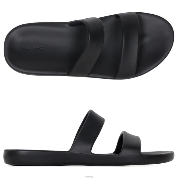 더로우 블랙 폼 러버 슬라이드 샌들 F1609RC3 BLK