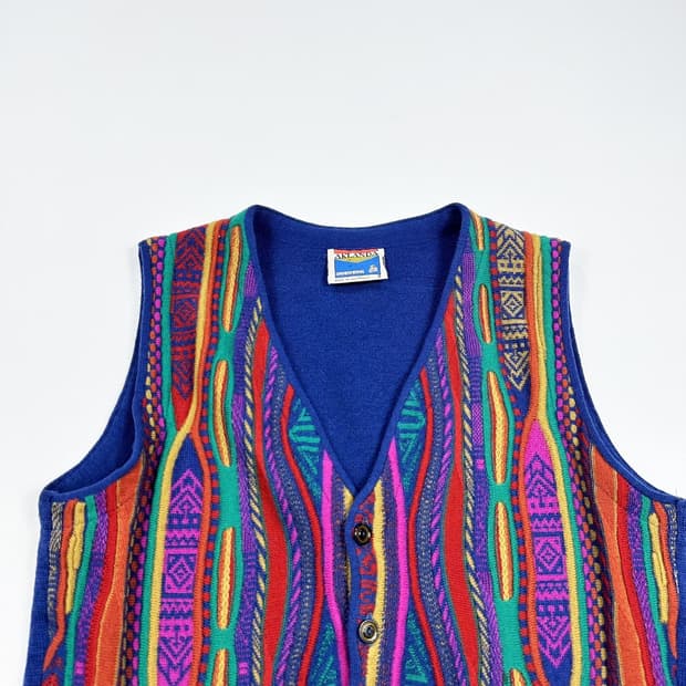 VTG 빈티지 오스트레일리아 케이블 니트 조끼 (S)