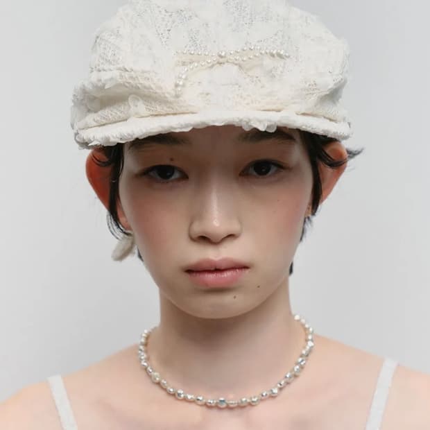 타입서비스 펄 플랫 캡 새상품