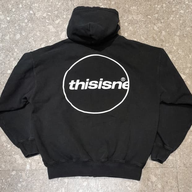 💥디스이즈네버댓 헤비코튼 빈티지워싱 집업 후드 (XL) 