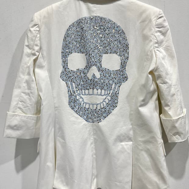 필립플레인 화이트 해골 자켓 M 정품
