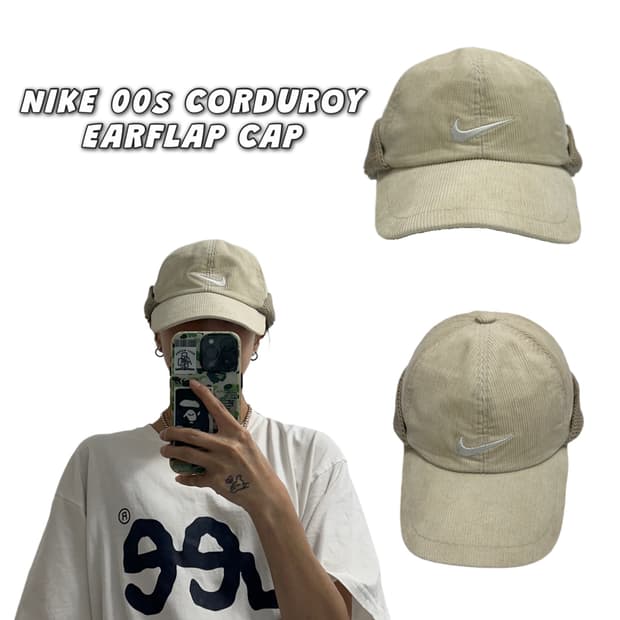 나이키 00s 코듀로이 이어플랩 볼캡