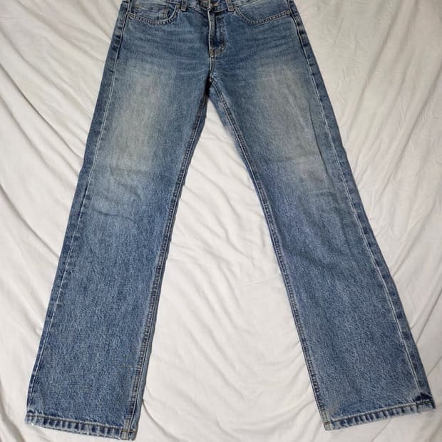 유니폼브릿지 레귤러핏 중청 데님 30