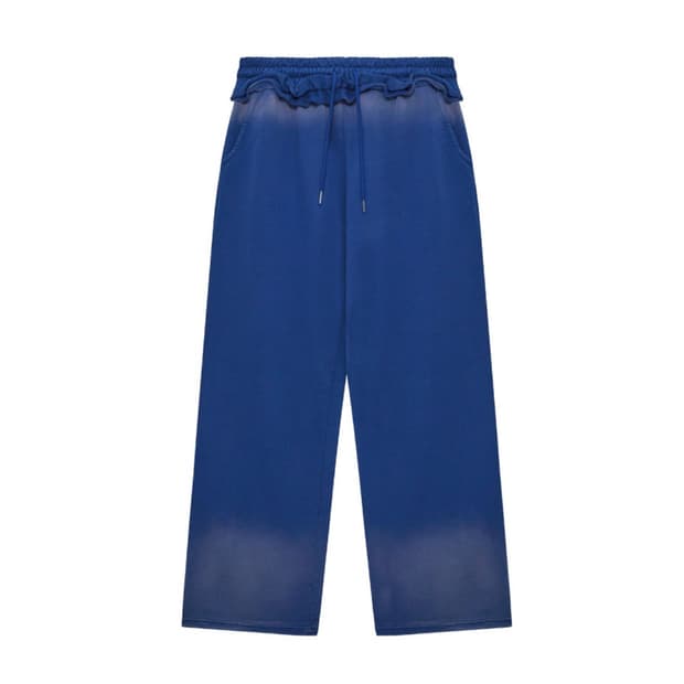 Double belt sweatpants_Blue 