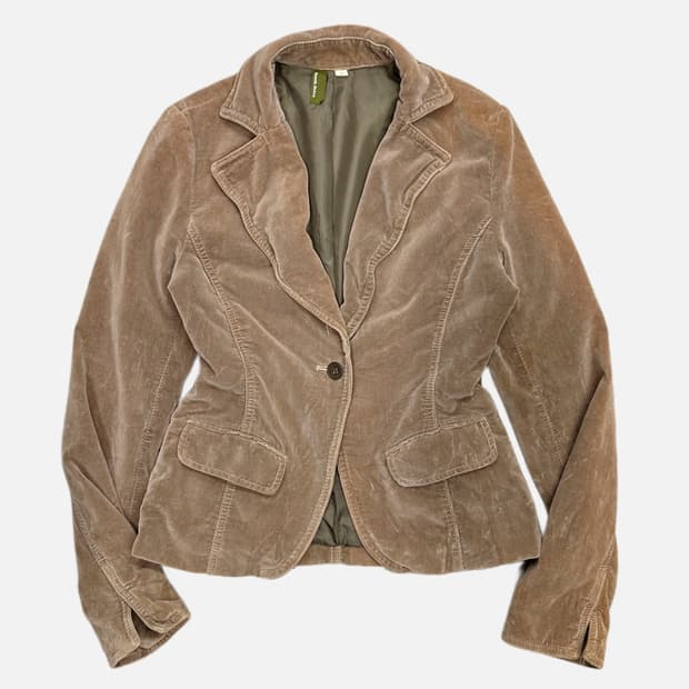 velvet wire collar blazer