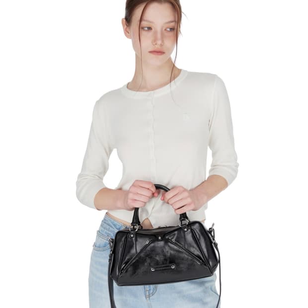 Faux Leather Mini M.O.S Bag