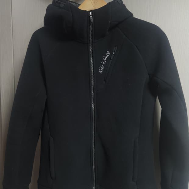 디스커버리 플리스 기모 후드집업, L