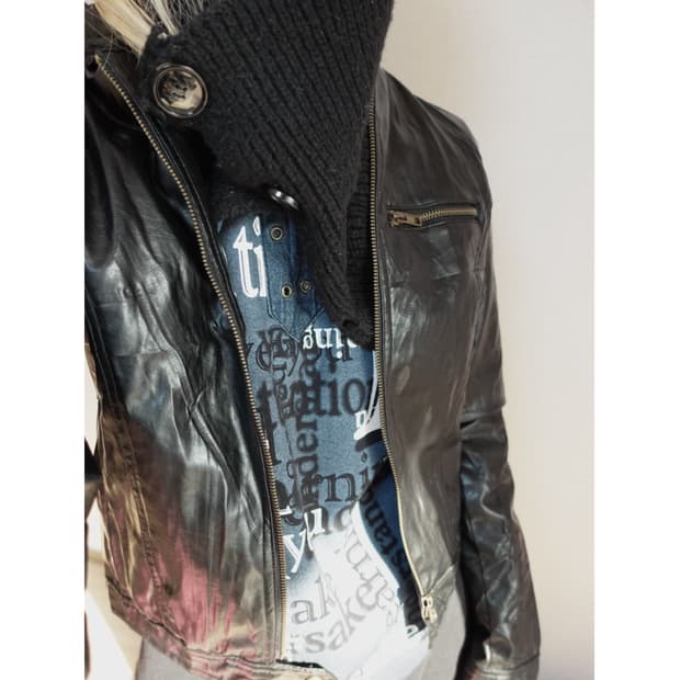 Detail Leather Jacket