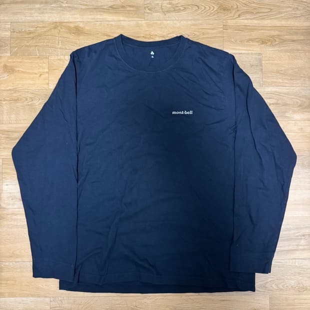 XL 몽벨 코튼 롱슬리브 긴팔 티셔츠 블랙