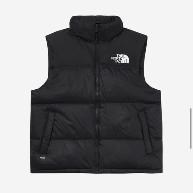 노스페이스 1996 눕시 베스트 블랙 700 패딩조끼 해외판