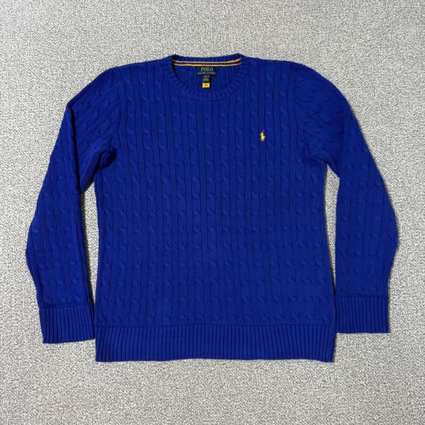 [정품 QR] 폴로 랄프로렌 꽈배기 니트 남성용 95-100