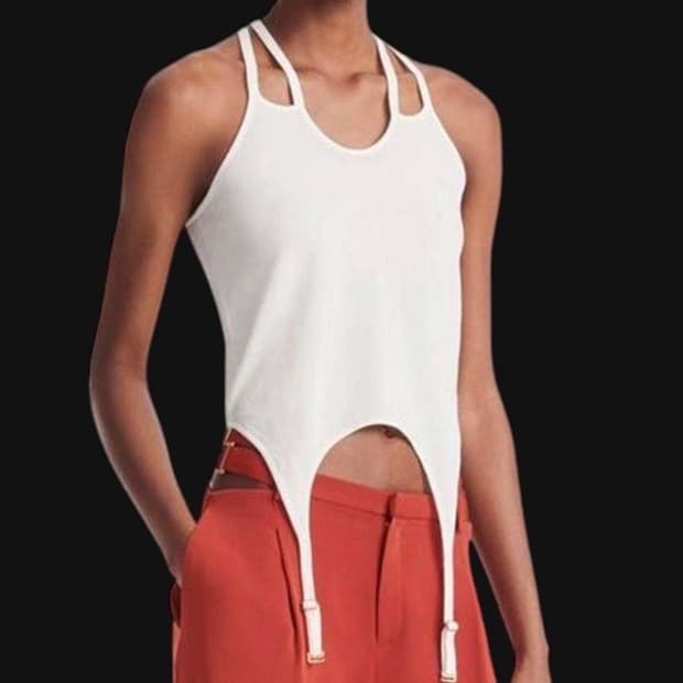 Dion Lee 디온 리 — 가터 스트레치 저지 탑