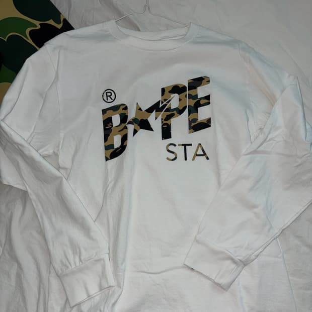 Bape star camo long sleeve / M