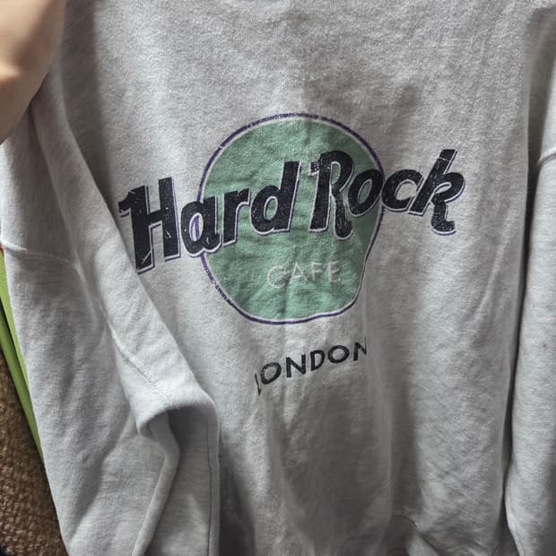 5천원급처! 빈티지 프린팅 오버핏 맨투맨 롱슬리브 화이트 멜란지