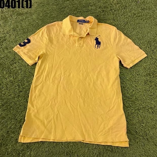 정품 폴로 빅포니 네이비 옐로 노랑 카라티 반팔