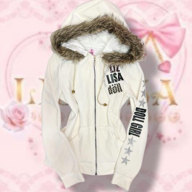 리즈리사 핀터대장 갸루 울프죠 후드집업 벨루어