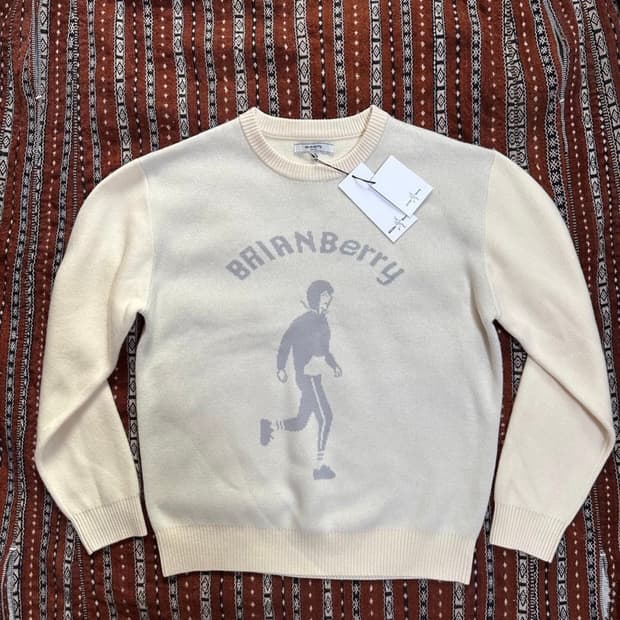 브라이언베리(BRIANBERRY) 아틀리에 그래픽 자카드 니트 - 크림