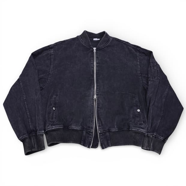 L 파르티멘토 흑청 데님 MA1 항공점퍼 블루종