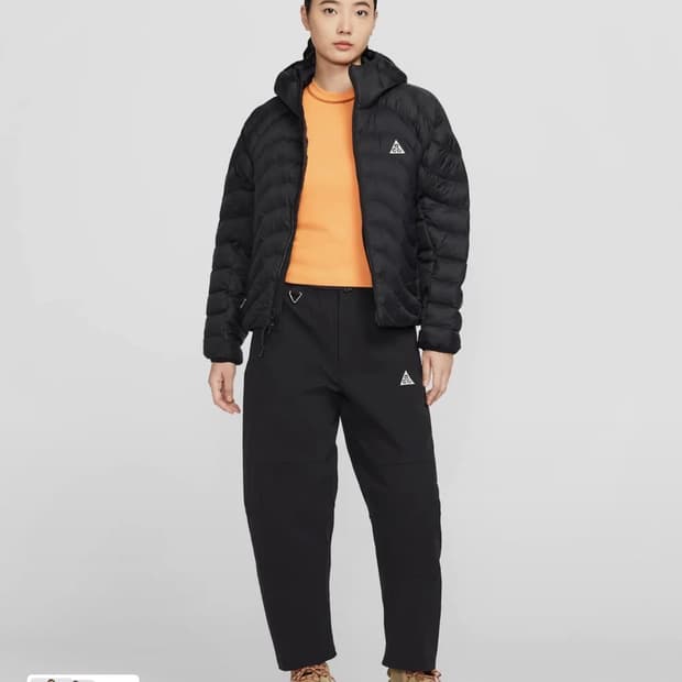 나이키 ACG 라바 플로우 여성 패딩 M 블랙