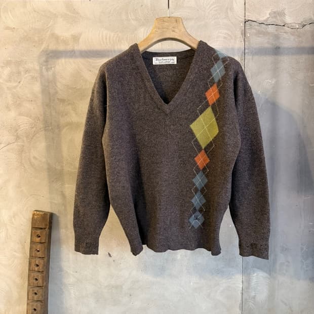 버버리 아가일 니트 55~66