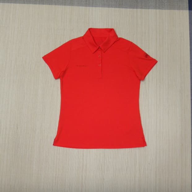 (XL) 마무트 여성용 카라 반팔 티셔츠 레드