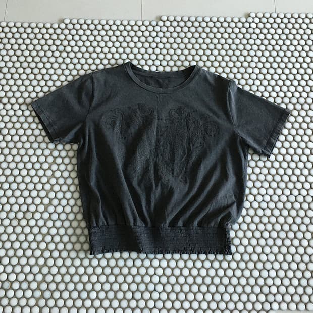 vintage wash crop tee