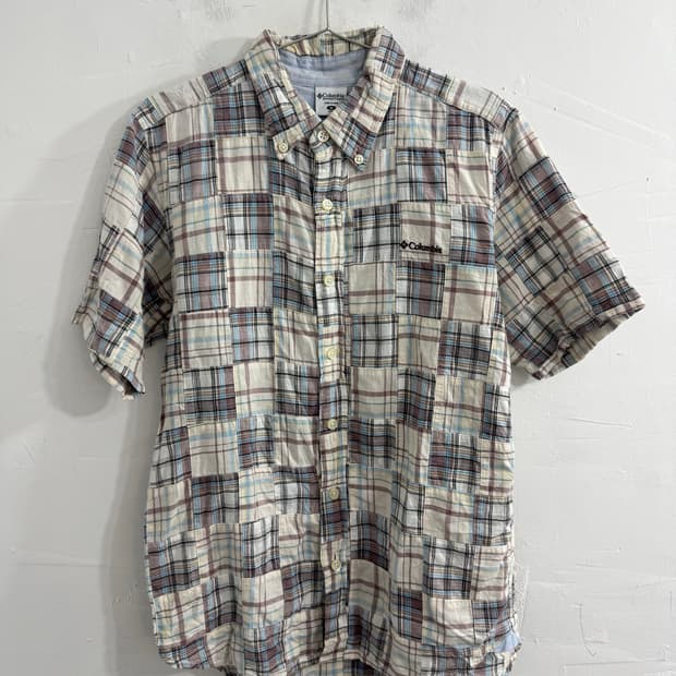 columbia patch check shirt