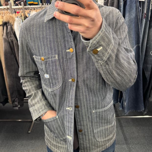 L)LEE 빈티지 히코리 데님 커버올 자켓