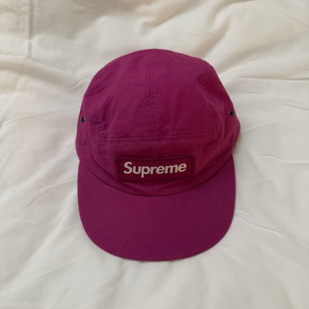 슈프림 왁스 코튼 캠프캡 마젠타 23FW