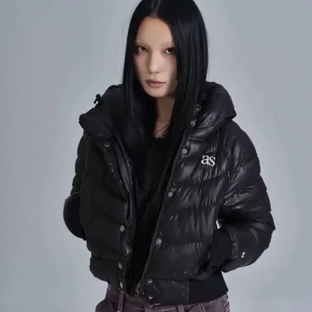 애즈온 숏 푸퍼 패딩
