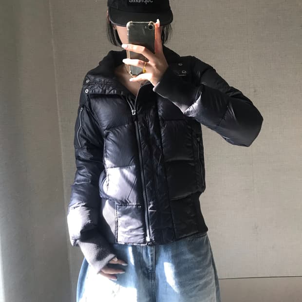 나이키 그레이 패딩